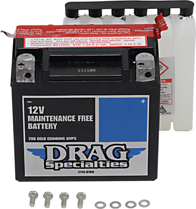 Drag Specialties Agm Battery - Ytx14Lbsft