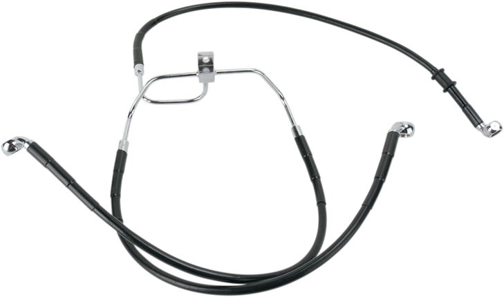 Drag Specialties Brake Line - Front (Lower/Upper) - Black