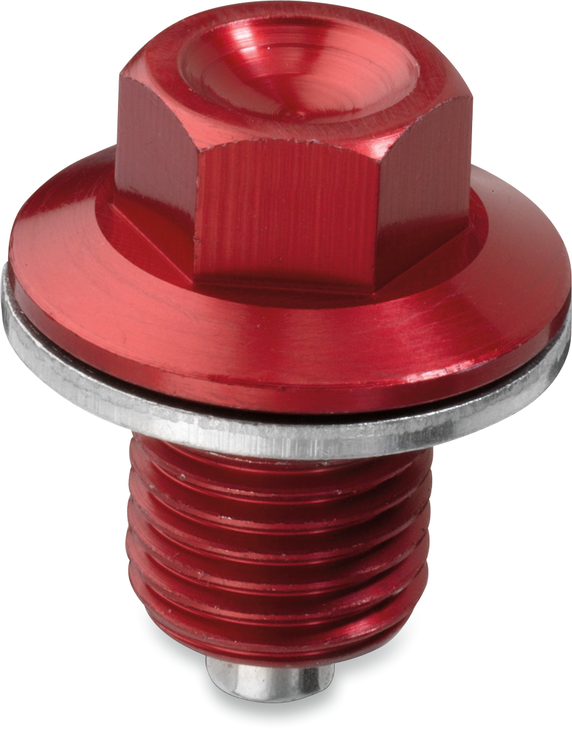 Moose Racing Magnetic Drain Plug - Red - Kawasaki | Suzuki Dp109
