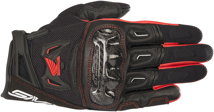 Honda Smx-2 Air Carbon V2 Gloves - Black/Red - Small 3567818-13-S