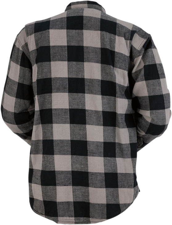 Z1R Duke Flannel Shirt - Gray/Black - 3Xl