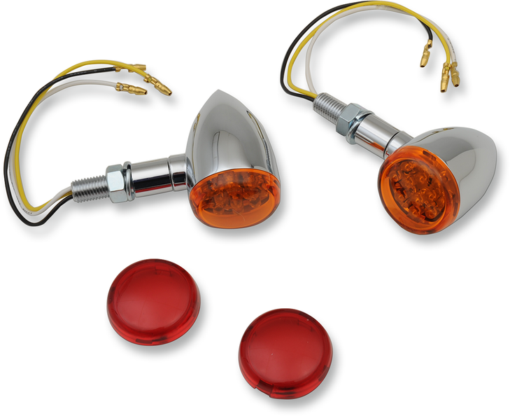 Drag Specialties Led Marker Lights - Chrome/Amber Or Red