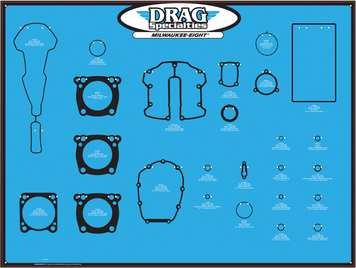 Drag Specialties Gasket Display Board - M8