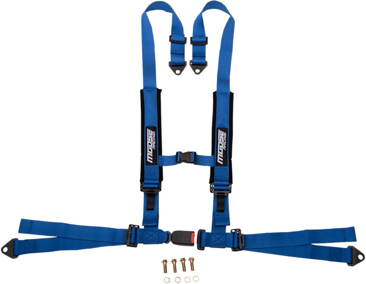 Moose Utility Seat Harness - 4 Point - 2X2 - Blue 100-4404-Pu