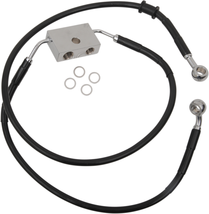 Drag Specialties Frt Brake Line Xl Bk +12