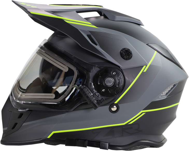 Range Snow Helmet - Bladestorm - Electric - Dual Pane - Gray/Black/Hi-Viz Yellow - 2Xl