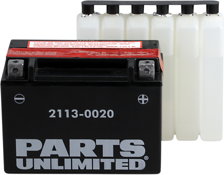 Parts Unlimited Agm Battery - Ytx15L-Bs .66 L