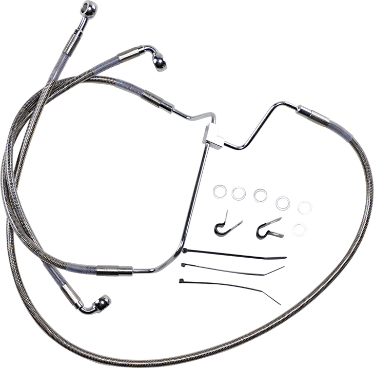 Drag Specialties Brake Line - +8" - Stainless Steel