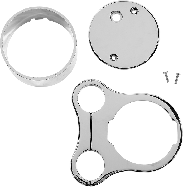 Drag Specialties 1.5" T-Bar Gauge Mount - Chrome - For Oem Gauge