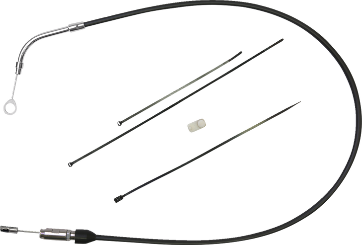Drag Specialties Quick Connect Clutch Cable - Upper - 39" - Black/Chrome