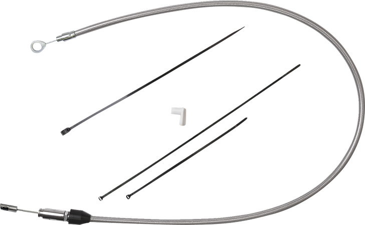 Drag Specialties Quick Connect Clutch Cable - Upper - 56" - Stainless Steel