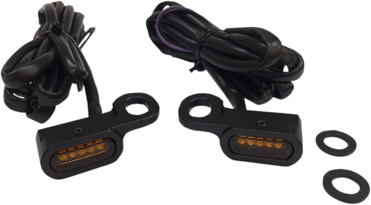 Drag Specialties Led Handlebar Marker Lights - Hydraulic Clutch - Black/Amber