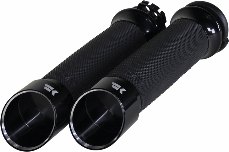 Khrome Werks Edge Grips - Custom Contour - Cable - Black 500240