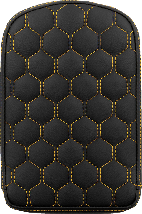 Roadsofa Sissy Bar Pad - Honeycomb - Gold Stitching 041149Gol