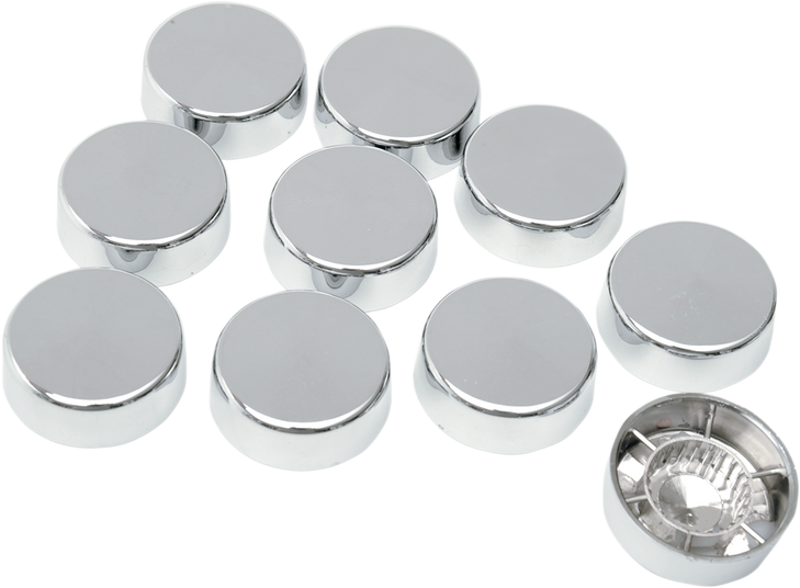 Drag Specialties Bolt Covers With Washers - Hex - 5/8" - Chrome - 10 Pack