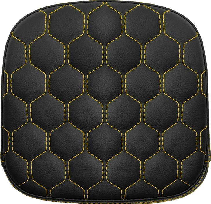 Sissy Bar Pad - Honeycomb - Gold Stitching 040749Gol