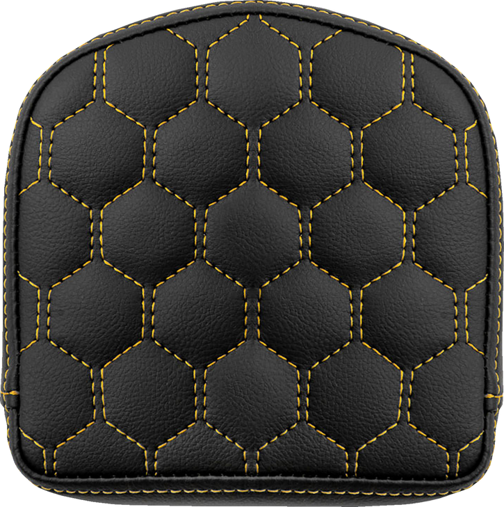 Roadsofa Sissy Bar Pad - Honeycomb - Gold Stitching 040849Gol