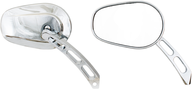 Rivco Products Mirror - Thru-Mount - Side View - Oval - Chrome Mv300