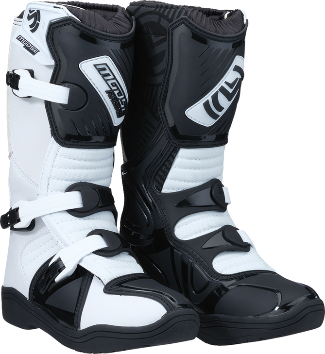 Moose Racing M1.3 Boots - Black/White - Size 4 3411-0433