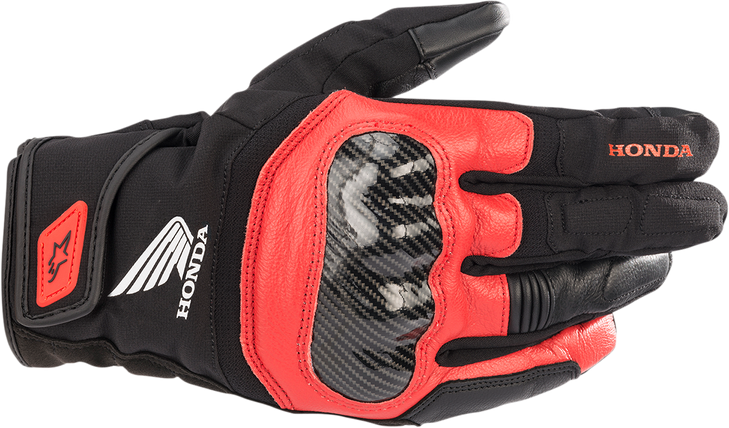 Honda Smx Z Drystar Gloves - Black/Bright Red - Large 3527321-1303-L