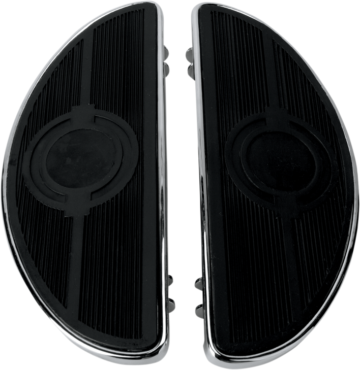Drag Specialties Half-Moon Floorboard - W/O Vibration Inserts - Chrome - Fl