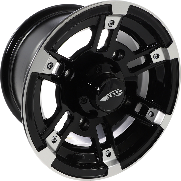 Ams Wheel - Roll'N 104 - Front/Rear - Machined Black - 12X7 - 4/156 - 4+3 2748-031Ab