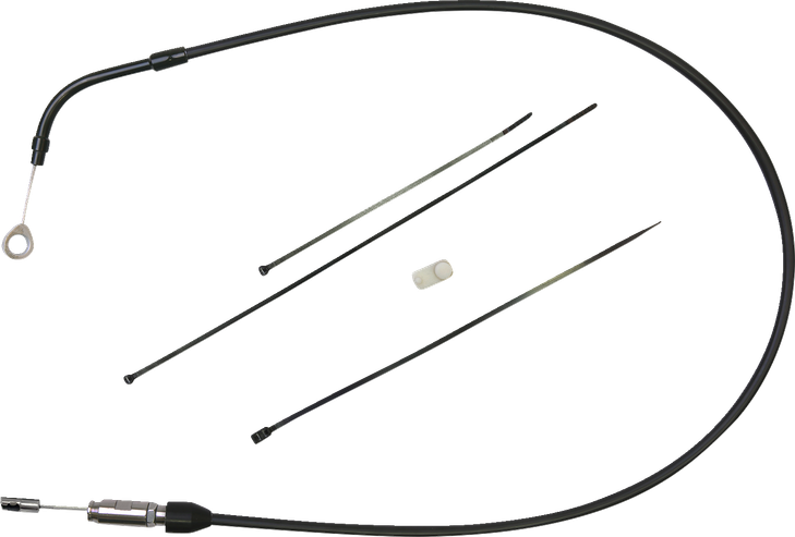 Drag Specialties Quick Connect Clutch Cable - Upper - Bent Tube - 49" - Black/Black