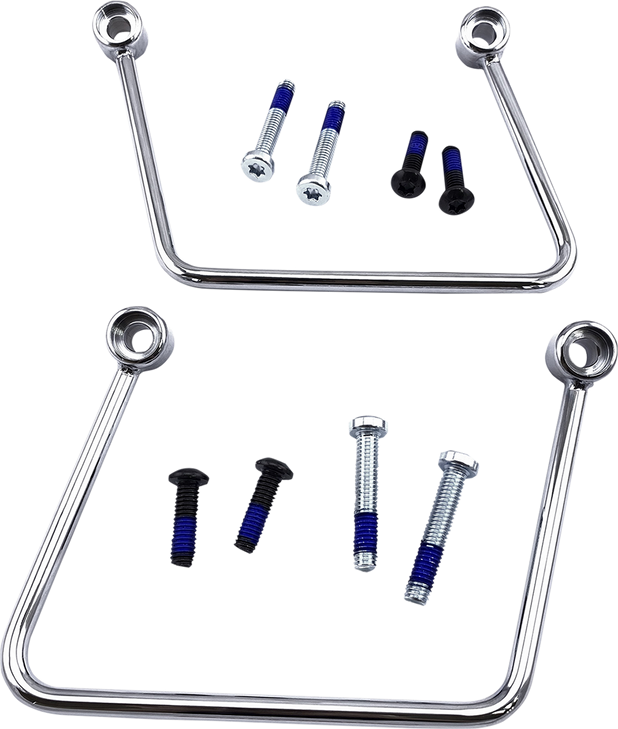 Drag Specialties Saddlebag Support Kit - Chrome - Fl/Fx '18-'23