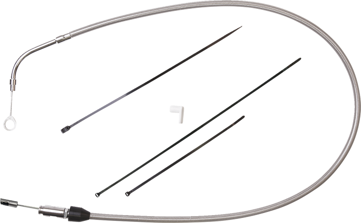 Drag Specialties Quick Connect Clutch Cable - Upper - 47" - Stainless Steel
