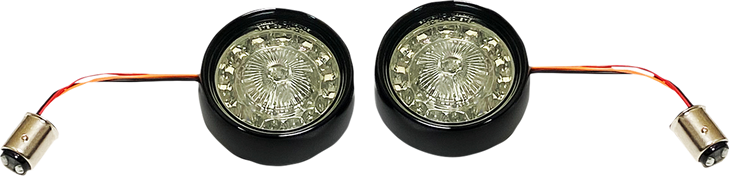 Custom Dynamics Turn Signal Insert - Red/Smoke Pbbb-Rr-1157Bs