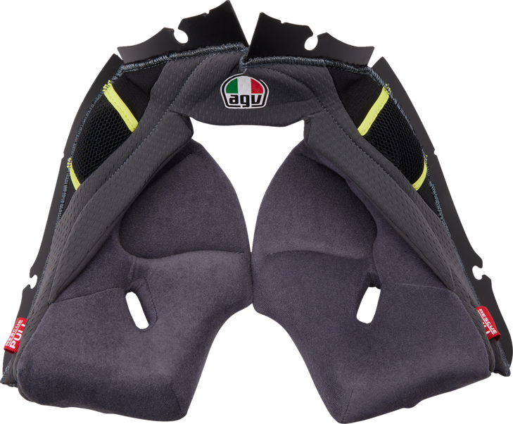 Agv Pista Gp Rr Cheek Pads - Gray/Yellow - Xl 2018500056499Xl