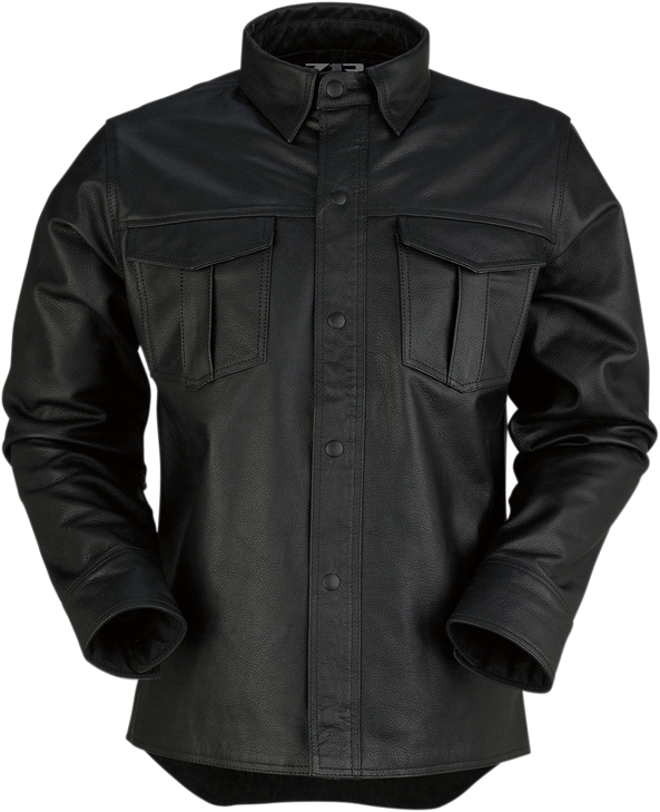 Z1R Motz Leather Shirt - Black - Small - Lemans
