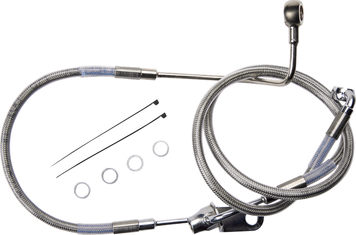 Drag Specialties Brake Line - Rear - Non-Abs - Stainless Steel