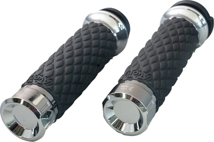 Klassic Grips - Custom Contour - Diamond - Chrome 500305