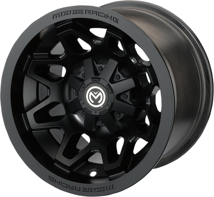 Moose Utility Wheel - 416X - Front - Black - 12X7 - 4/136 - 4+3 416Mo127136Mb4