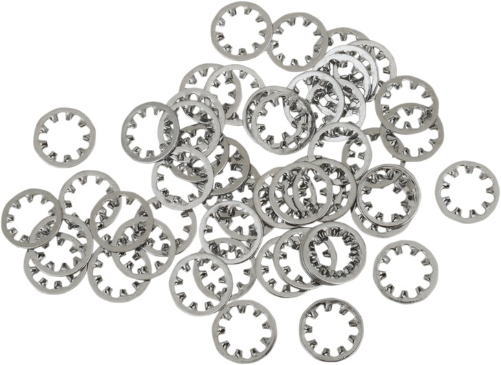 Drag Specialties Inside Washer - Star - Chrome - 5/16"