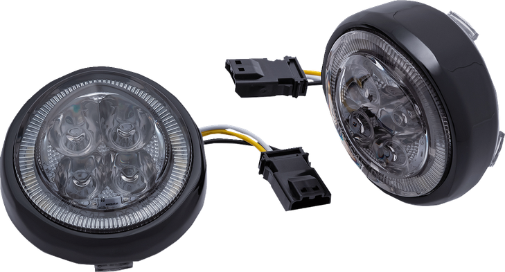 Ciro Turn Signal Insert - Front - Black/Smoke 45623