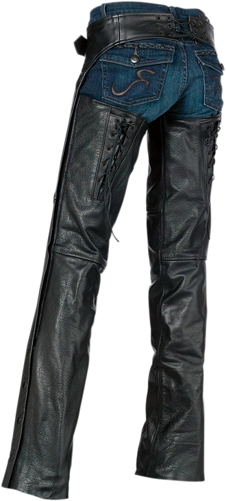 Z1R Women'S Sabot Chaps - Black - Xl