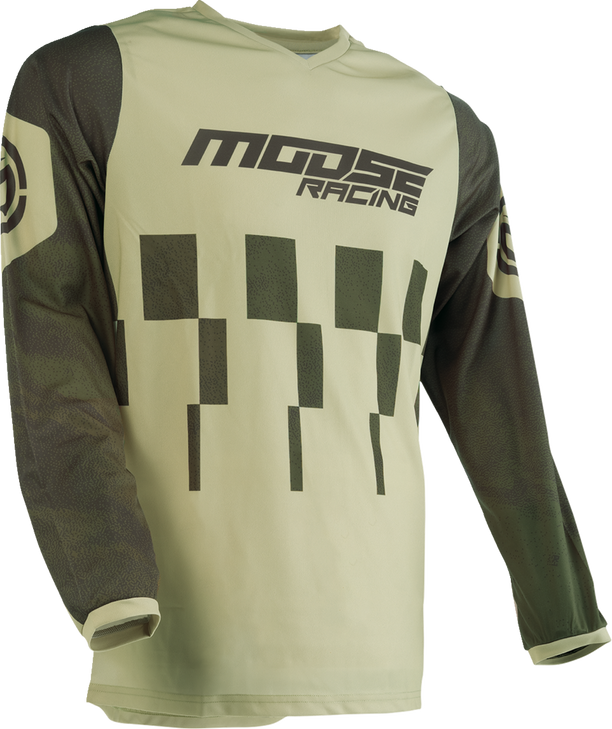 Moose Racing Qualifier Jersey - Green/Tan - Medium 2910-7543