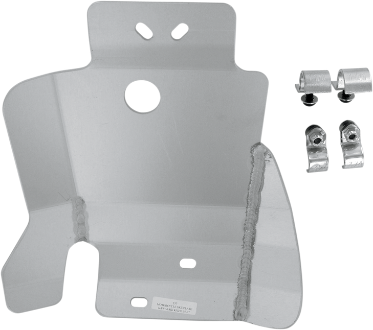 Moose Racing Skid Plate - Silver - Kawasaki - Kx 250 257