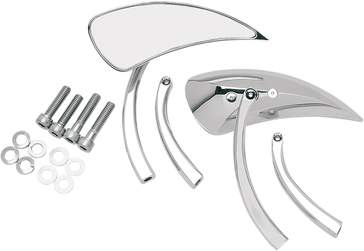 Drag Specialties Teardrop Mirror - 2 Stems