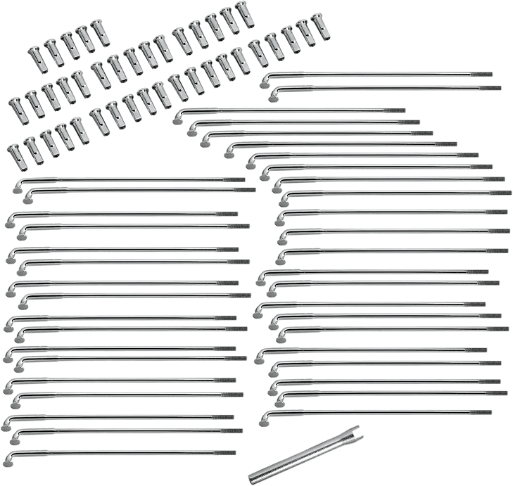 Drag Specialties Spoke Set - Front/Rear - Chrome - 6-13/16"