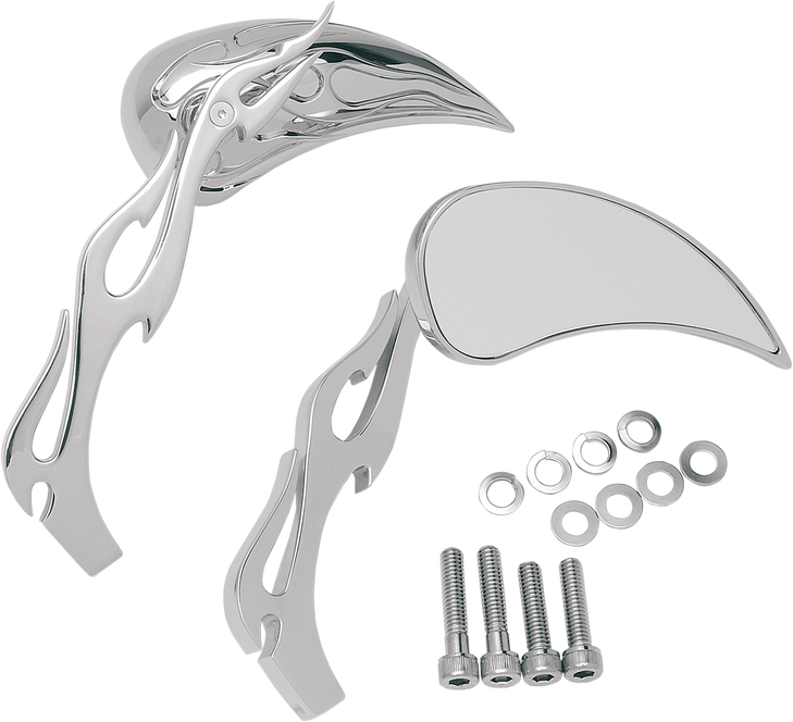 Drag Specialties Flame Mirrors