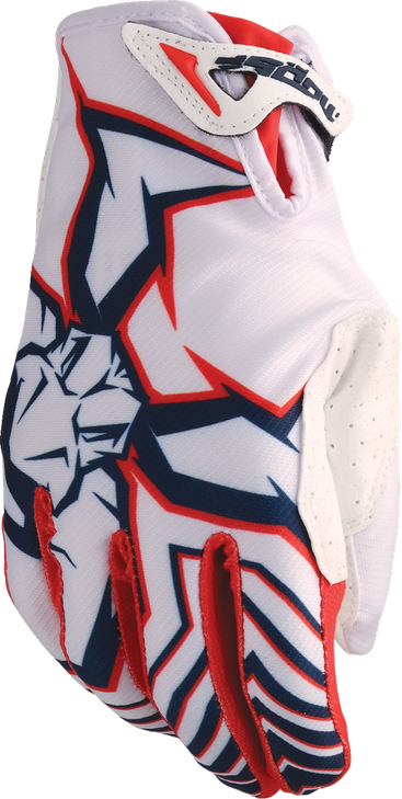Agroid Pro Gloves - Red/White/Blue - Large 3330-8086
