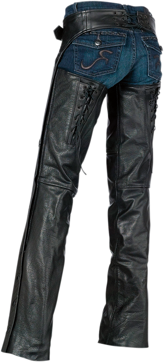 Z1R Women'S Sabot Chaps - Black - 2Xl