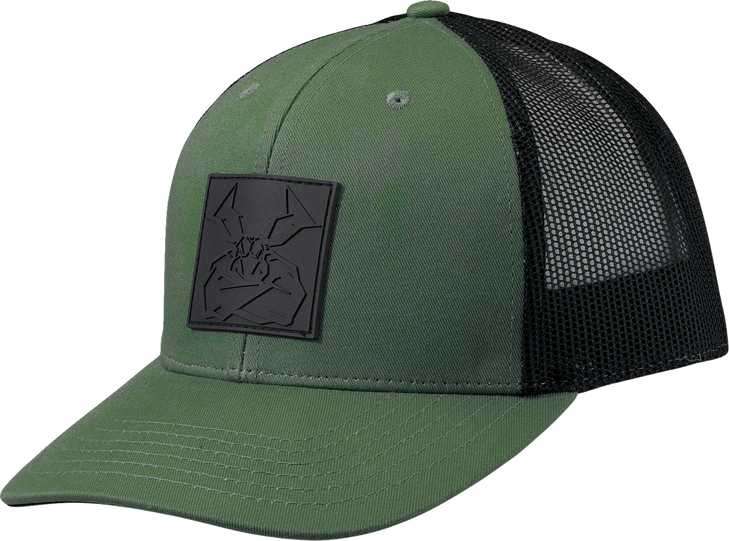Moose Racing Moose Agroid Embossed Hat - Green/Black - One Size 2501-4009