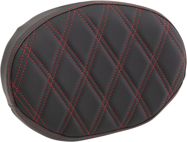 Drag Specialties Sissy Bar Pad - Double Diamond - Red - Oval