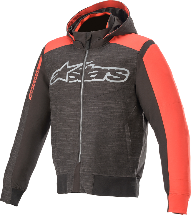 Rhod Windstopper Hoodie - Black/Gray/Red - Large 4200420-1123-L