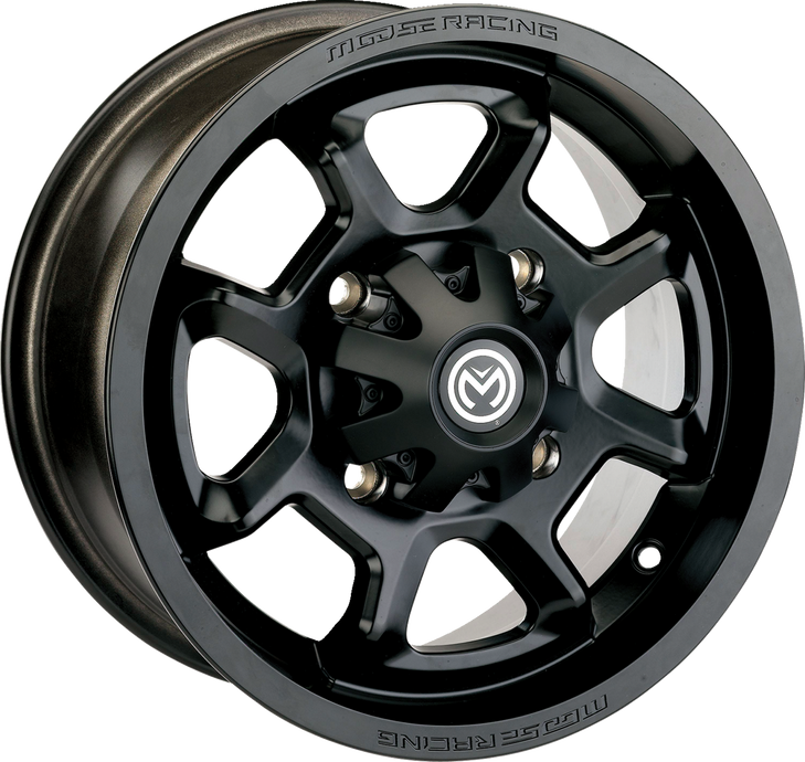 Moose Utility Wheel - 415X - Front/Rear - Black - 15X7 - 4/136 - 5+2 415Mo157136Mb55