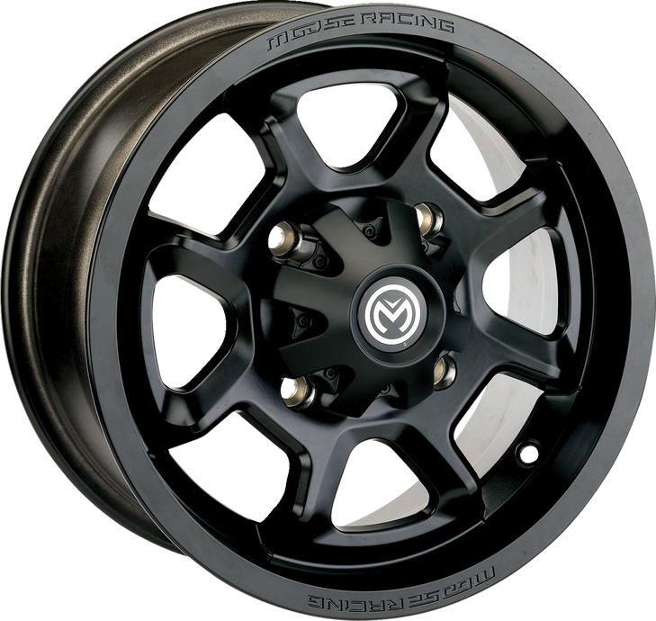 Moose Utility Wheel - 415X - Front/Rear - Black - 15X7 - 4/110 - 5+2 415Mo157110Mb55